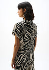 Joseph Ribkoff Abstract Print Boxy Top, Black and White