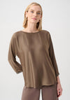 Joseph Ribkoff Boat-Neck Tunic Top, Beige