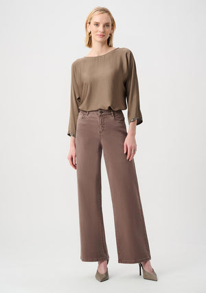Joseph Ribkoff Boat-Neck Tunic Top, Beige