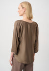 Joseph Ribkoff Boat-Neck Tunic Top, Beige