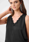 Joseph Ribkoff Sleeveless V-Neck Top, Black
