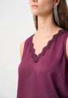 Joseph Ribkoff Sleeveless V-Neck Top, Berry Pink