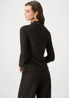Joseph Ribkoff Sparkle Knit Ruched Waistband Top, Brown