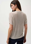 Joseph Ribkoff Metallic with Rhinestones T-Shirt, Grey