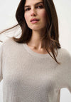 Joseph Ribkoff Metallic with Rhinestones T-Shirt, Grey