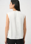 Joseph Ribkoff Satin Sleeveless Top, Off-White