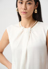 Joseph Ribkoff Satin Sleeveless Top, Off-White