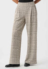 Joseph Ribkoff Plaid Wide Leg Trousers, Beige Multi