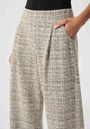 Joseph Ribkoff Plaid Wide Leg Trousers, Beige Multi