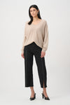 Joseph Ribkoff Culotte with Embellished Seams Jeans, Black