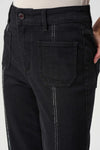 Joseph Ribkoff Culotte with Embellished Seams Jeans, Black
