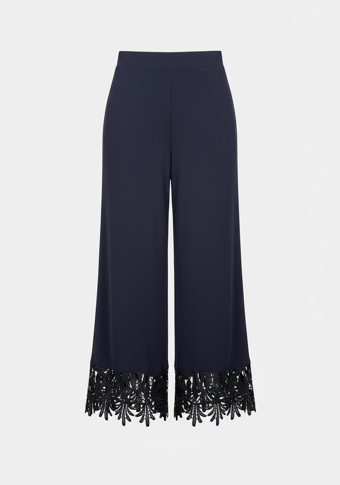 Joseph Ribkoff Culotte with Lace Hem Trousers, Navy
