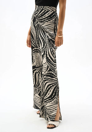 Joseph Ribkoff Abstract Print Wide Leg Trousers, Black and Off-White