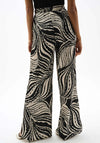 Joseph Ribkoff Abstract Print Wide Leg Trousers, Black and Off-White