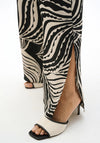 Joseph Ribkoff Abstract Print Wide Leg Trousers, Black and Off-White