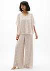 Joseph Ribkoff Chiffon Jacquart Polka Dot Print Trousers, Taupe
