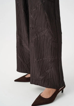 Joseph Ribkoff Textured Pull-On Trousers, Brown