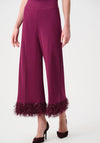 Joseph Ribkoff Wide Leg with Trim Detail Trousers, Purple