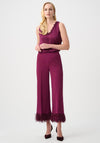 Joseph Ribkoff Wide Leg with Trim Detail Trousers, Purple