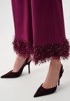 Joseph Ribkoff Wide Leg with Trim Detail Trousers, Purple