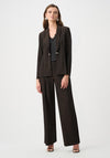 Joseph Ribkoff Sparkle Knit Wide Leg Trousers, Brown