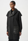Joseph Ribkoff Heavy Knit with Quilted Collar Vest, Black