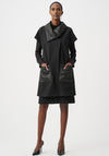 Joseph Ribkoff Heavy Knit with Quilted Collar Vest, Black