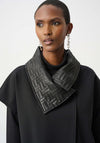 Joseph Ribkoff Heavy Knit with Quilted Collar Vest, Black