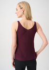 Joseph Ribkoff Metallic Knitted with Rhinestones Camisole, Wine