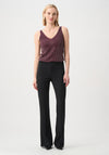 Joseph Ribkoff Metallic Knitted with Rhinestones Camisole, Wine