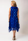 Joseph Ribkoff 3D Disc Mesh Overlay Dress, Blue