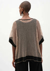 Joseph Ribkoff Mesh Trapeze Top, Beige and Black