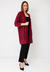 Joseph Ribkoff Rhinestone Knit Long Cardigan, Red