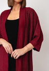 Joseph Ribkoff Rhinestone Knit Long Cardigan, Red