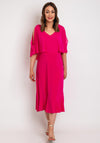 Joseph Ribkoff Chiffon Overlayer Midi Dress, Ultra Pink