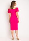 Joseph Ribkoff Flutter Sleeve Bardot Dress, Pink