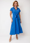 Joseph Ribkoff High-Neck Midi Wrap Dress, Blue