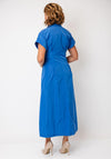 Joseph Ribkoff High-Neck Midi Wrap Dress, Blue