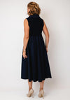 Joseph Ribkoff Shawl Collar Fit and Flare Midi Dress, Navy