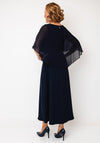 Joseph Ribkoff A-Line With Chiffon Overlay Style Dress, Navy