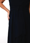 Joseph Ribkoff Tie Waist V Neck Dress, Navy