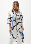 Joseph Ribkoff Long Line Printed Blouse, Beige Multi