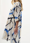 Joseph Ribkoff Long Line Printed Blouse, Beige Multi