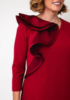 Joseph Ribkoff 3D Detail Midi Dress, Red