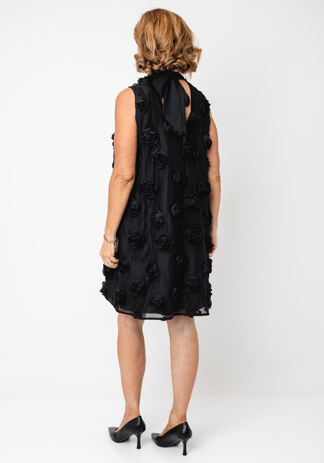 Joseph Ribkoff 3D Floral Shift Dress, Black
