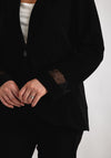 Joseph Ribkoff Embellished Mesh Panel Blazer, Black