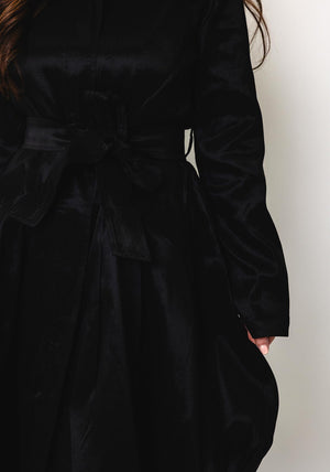 Joseph Ribkoff Belted Balloon Hem Coat, Black