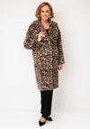 Joseph Riboff Leopard Faux Fur Coat, Brown