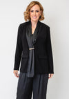 Joseph Ribkoff Neck Detail with Gold Buckle Blazer, Black