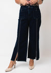 Joseph Ribkoff Rhinestone Flared Leg Jeans, Navy